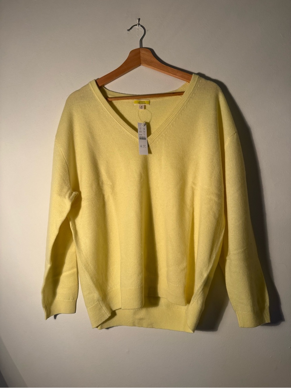 NWT J. Crew V-Neck Lightweight Yellow Sweater